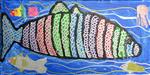 Drawing of rainbow striped fish